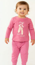 Baby Girls Cotton Ballet Print Pjama Set – Pack of 2