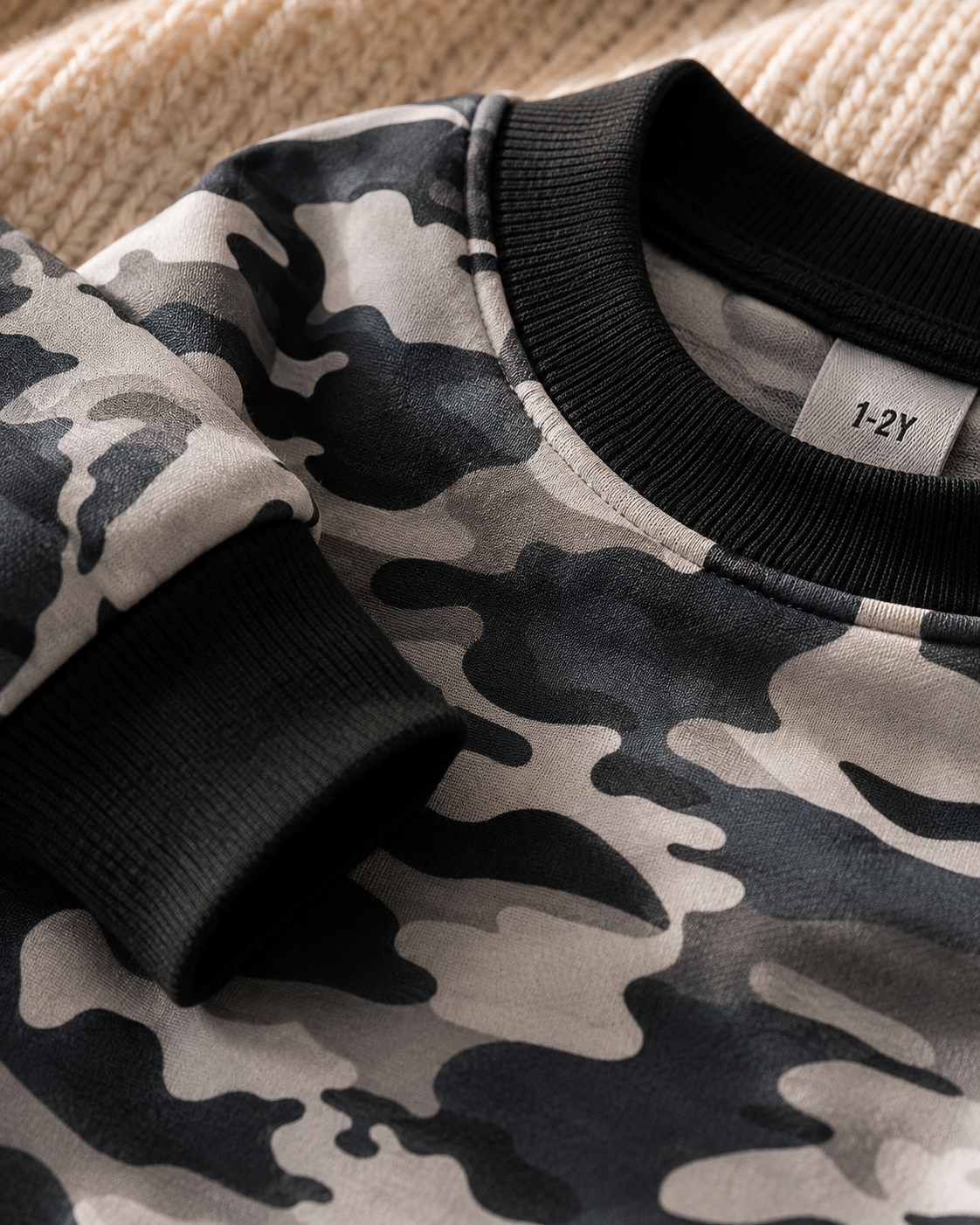 Plush -  Fleece Shirt & Trouser - Camouflage Grey