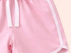 Pink girls outfit set with butterfly heart graphic t-shirt and matching shorts