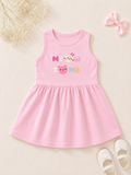 PLUSH-Summer Dress - Little and  Meow in Pink