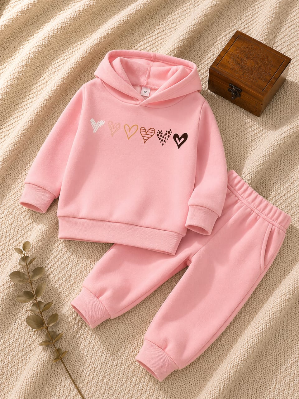 Plush-2pcs Suit Kids Boys Girls Print Casual Clothing Sets