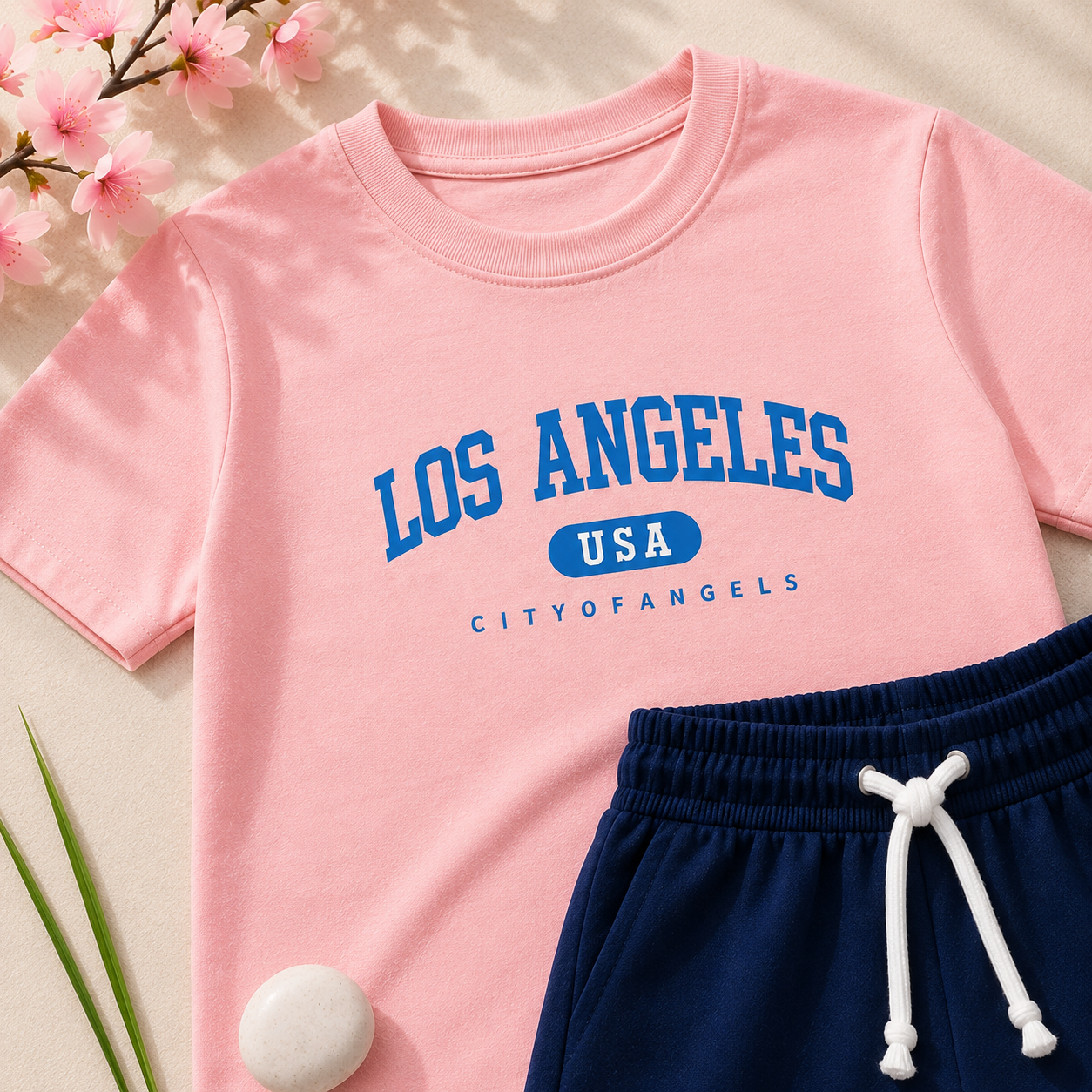 Boys Peach & Navy 
