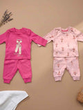 Baby Girls Cotton Ballet Print Pjama Set – Pack of 2
