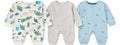 Baby Cotton Romper Pack of 3 | Full Sleeve Front Open | Soft Newborn Baby Wear