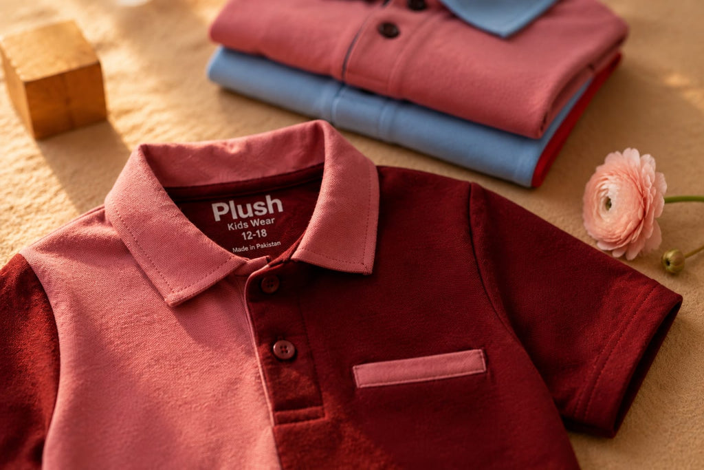 Toddler Boy Color block Polo Shirt & Shorts Set – Pack of 3