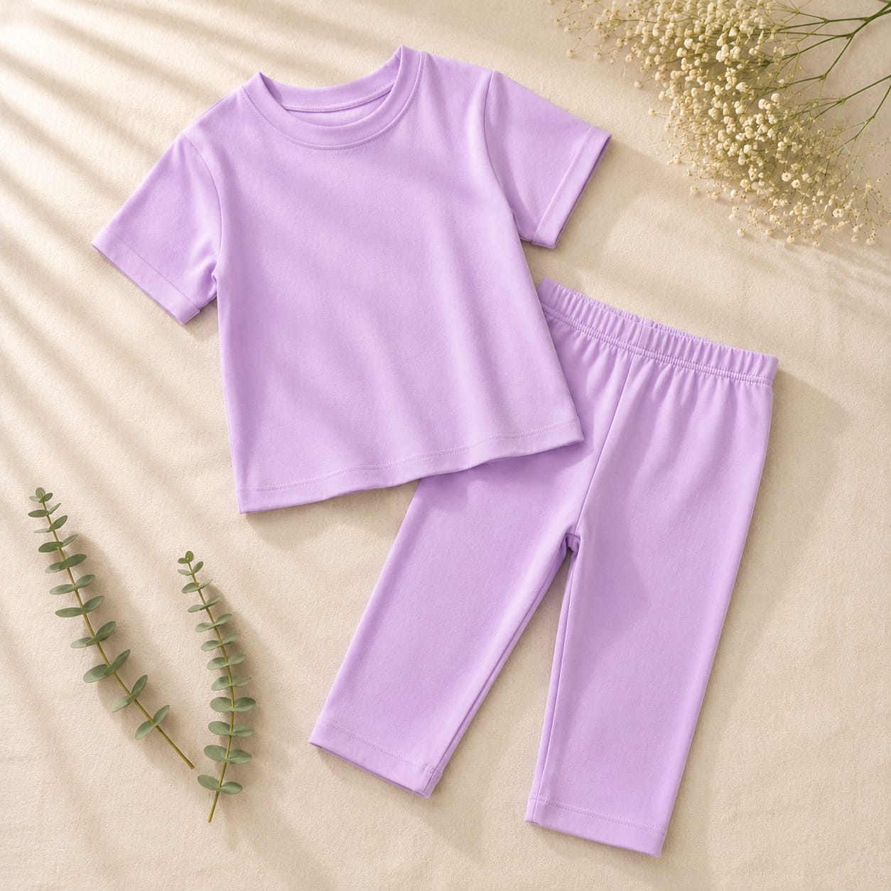 Basics By Nifty Girls T-Shirt and Trouser – Pastel Purple
