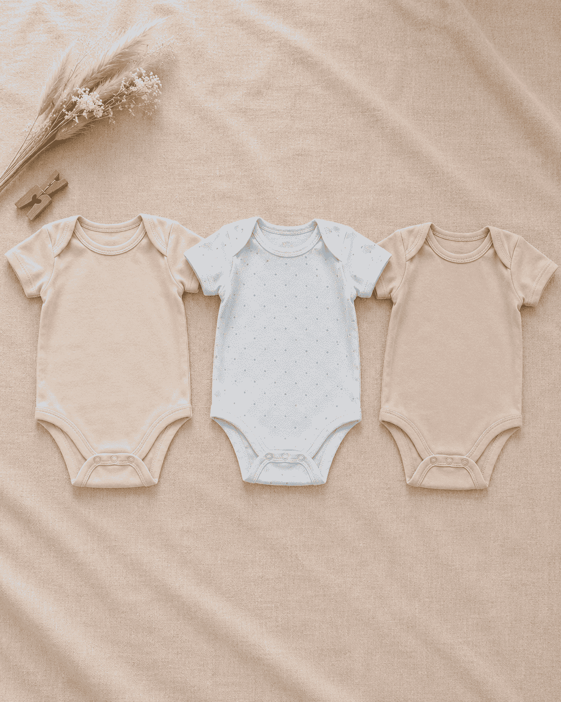 Soft Pastels 3-Pack Baby Bodysuits