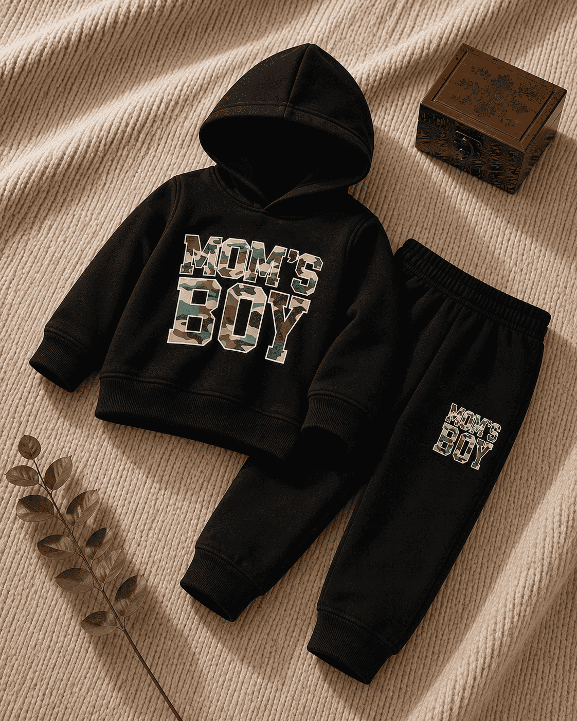 Plush-Hoodie Style - Mama's Boy Fleece Basic Set