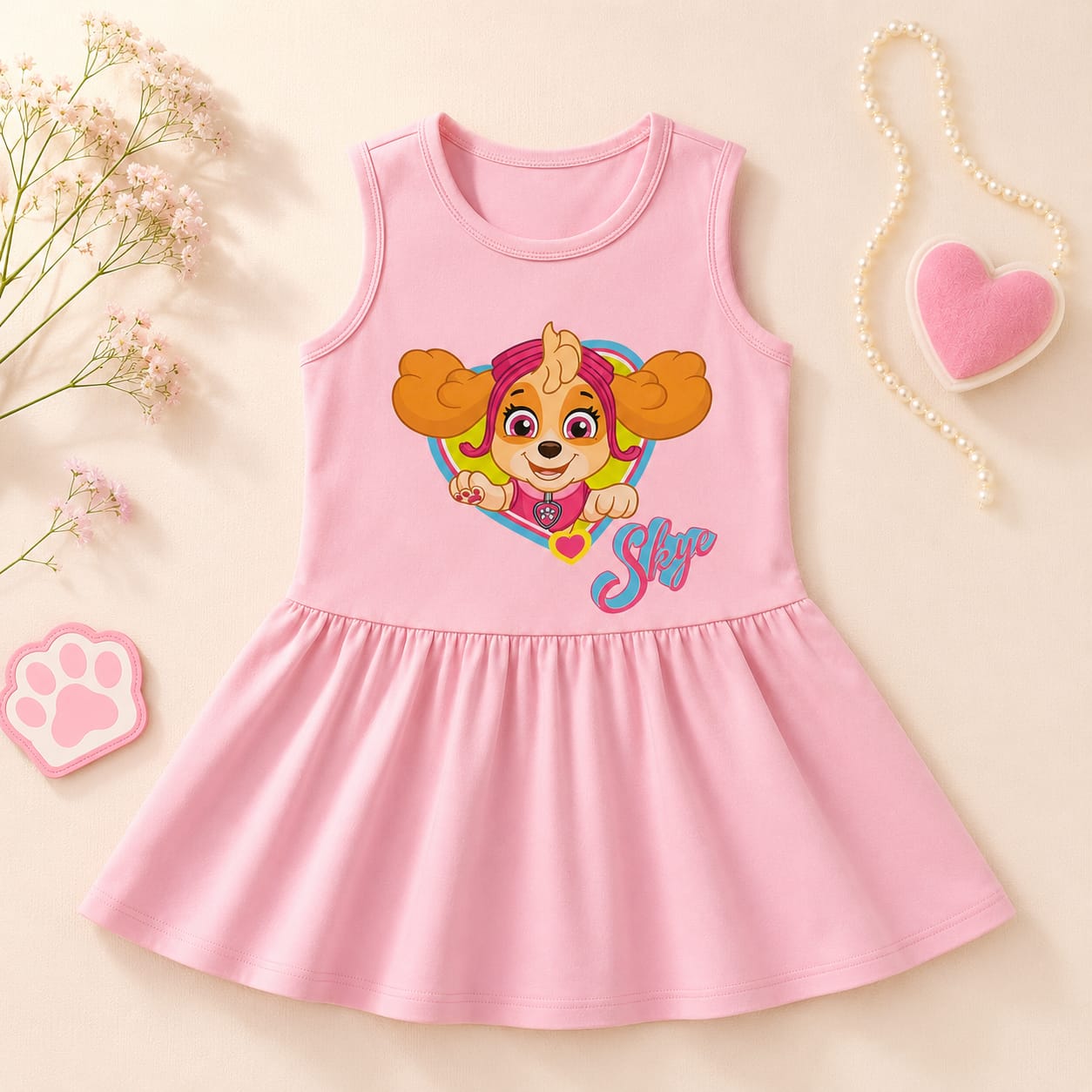 PLUSH-Summer Dress - Lady Tramp in Pink