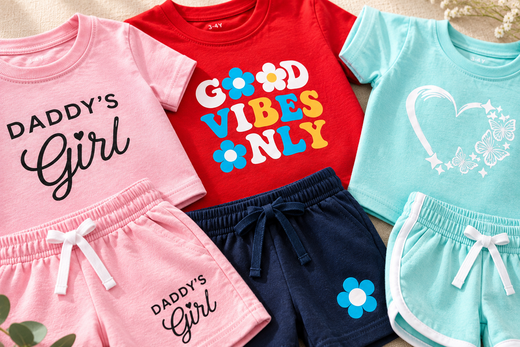 Kids Cotton T-Shirt & Shorts Co-Ord Set – Pack of 3