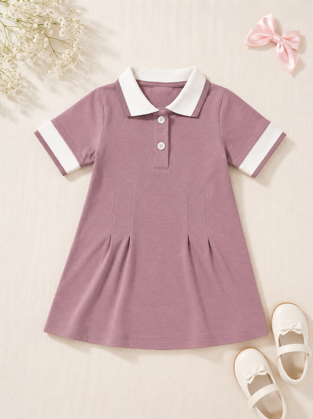 PLUSH-Polo Frock - Muave