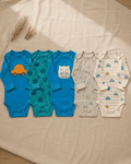 Baby Boy Printed Bodysuits Pack of 5