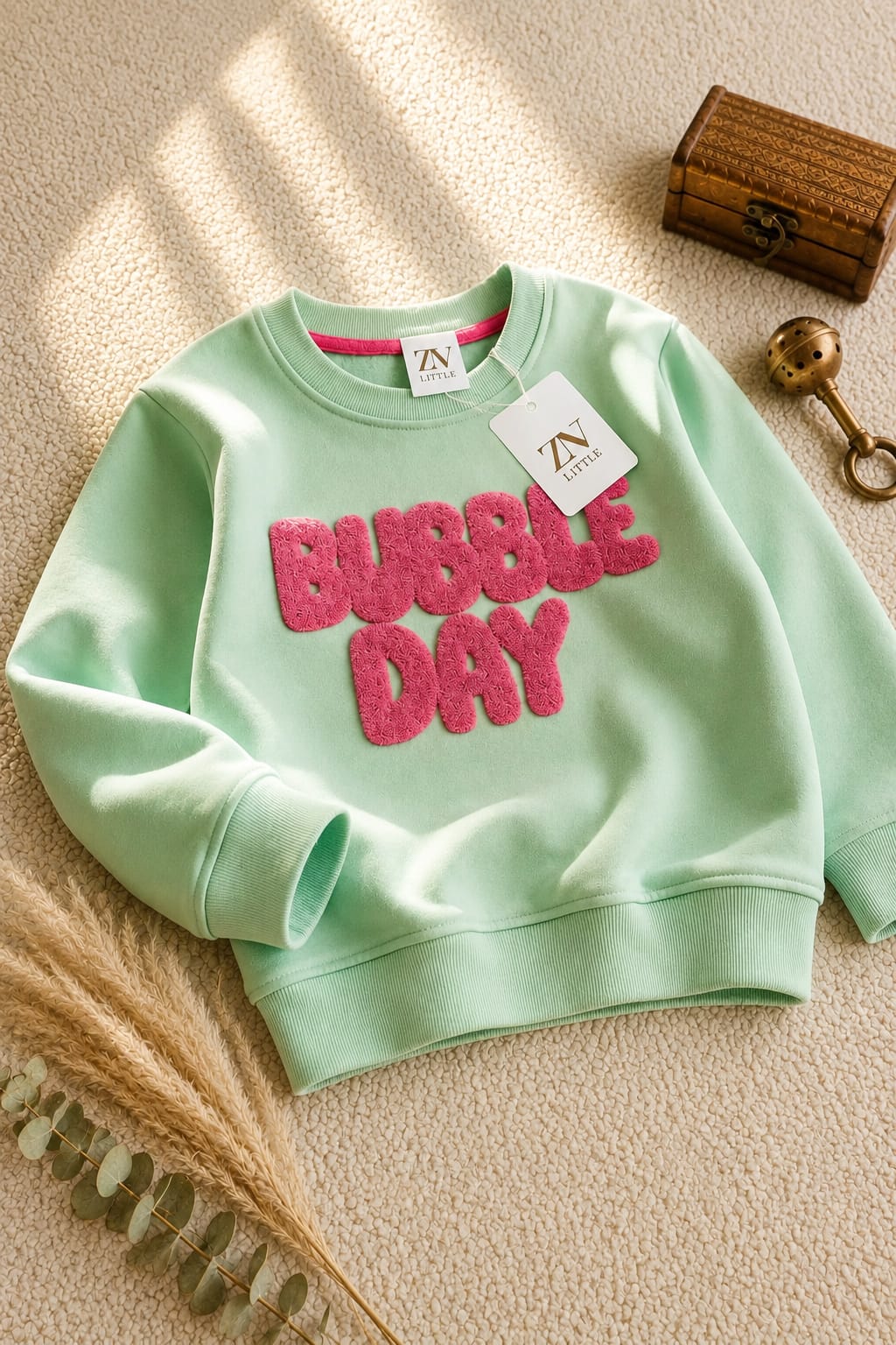Full Sleeves Sweat Shirt - Bubble Day Ice Green