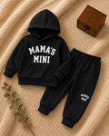Plush - Hoodied Fleece Shirt & Trouser - Mamas Mini in Black