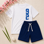 Boys White & Blue "92 Max" T-Shirt & Shorts Set