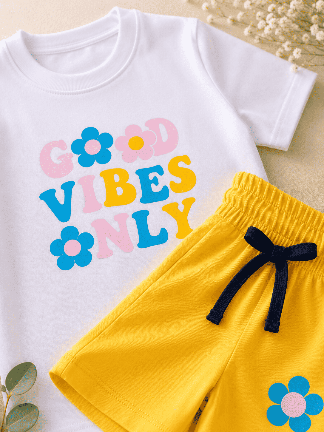 Girls White & Yellow 