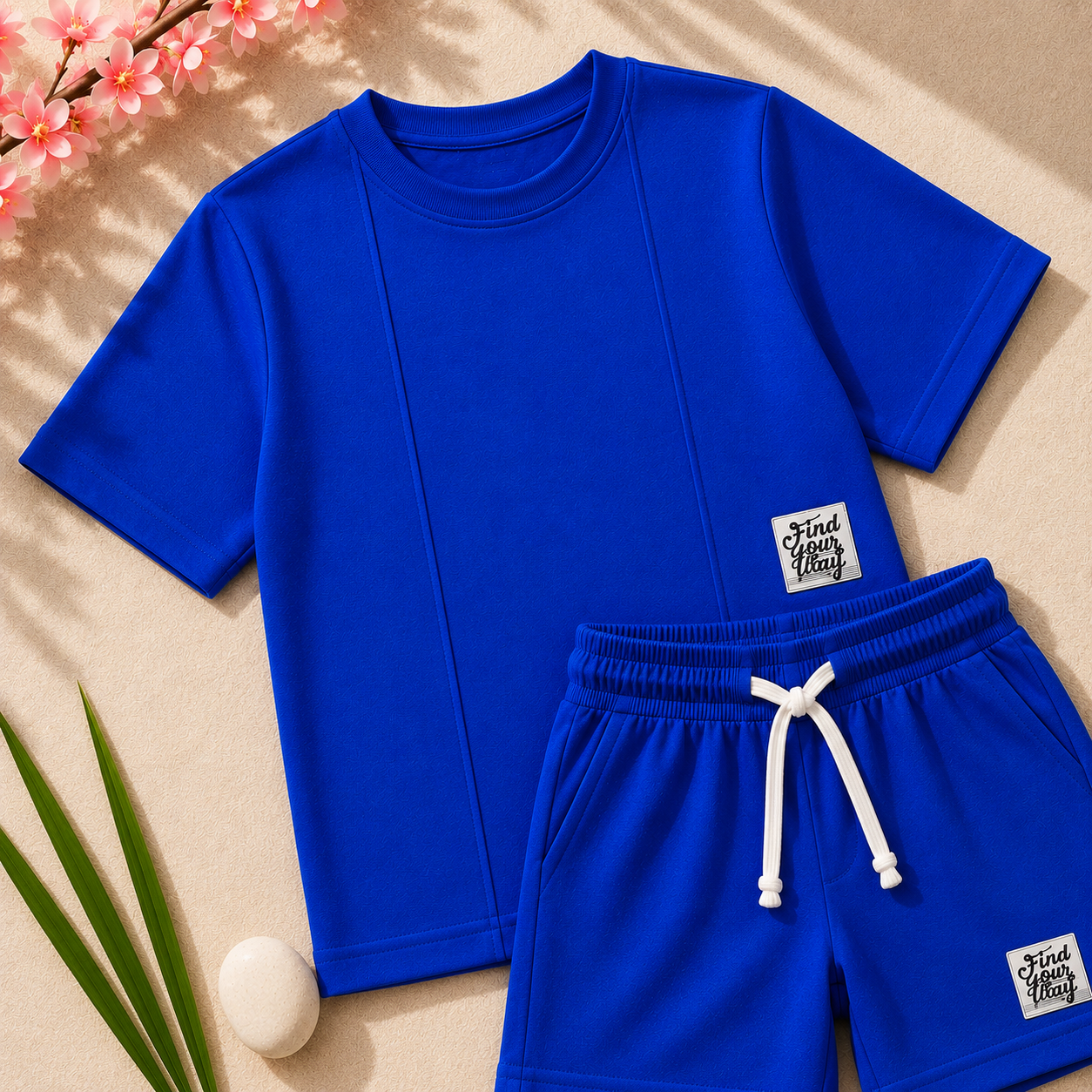 Boys Royal Blue "Find Your Way" T-Shirt & Shorts Set