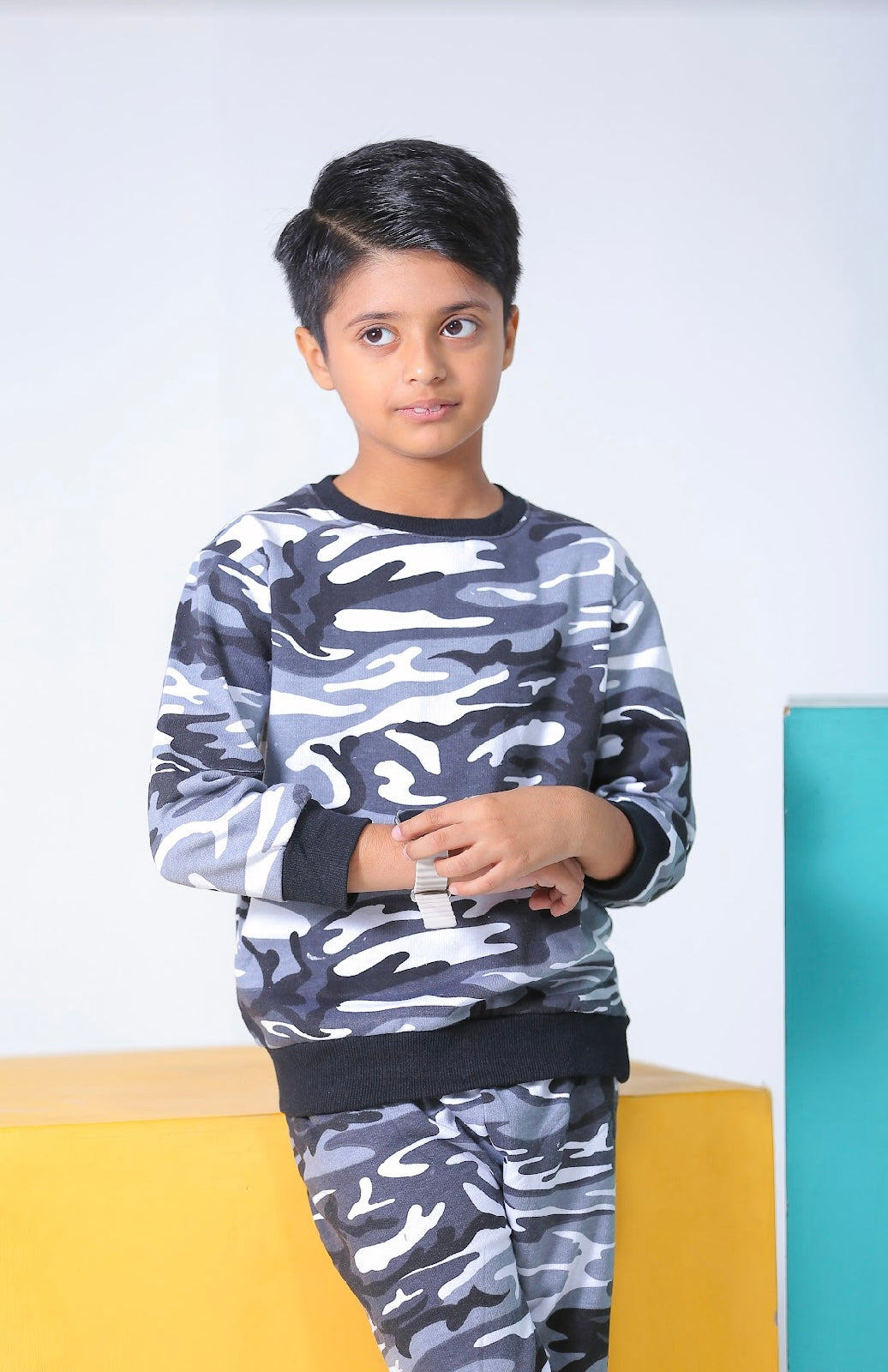 Plush -  Fleece Shirt & Trouser - Camouflage Grey