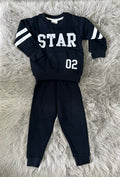 Fleece Shirt & Trouser - Stars in Blue