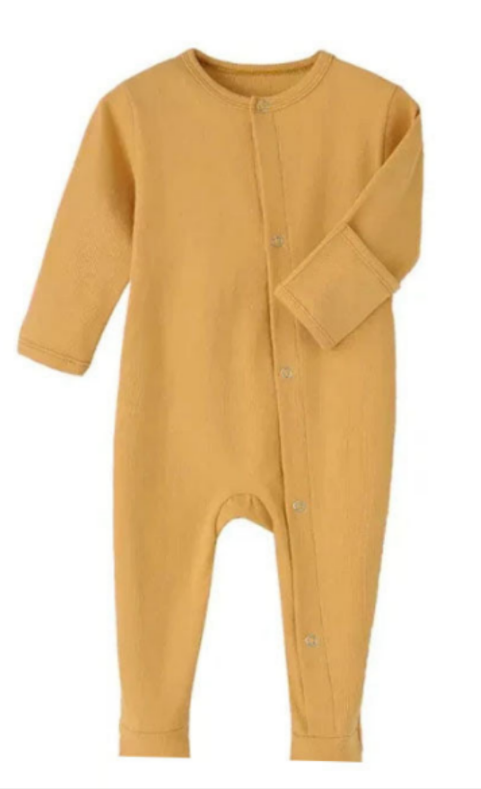 Plush-Baby Soft Bamboo Viscose Button Romper - Yellow