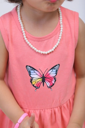 PLUSH-Summer Dress - Butterfly in Dark Pink