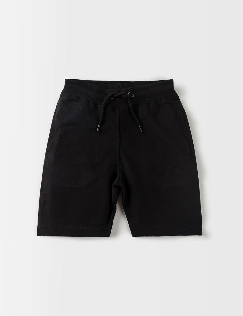 PLUSH-Black Terry Shorts