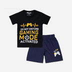 Plush-Summer Short and Shirt - Gaming Mode in Blue