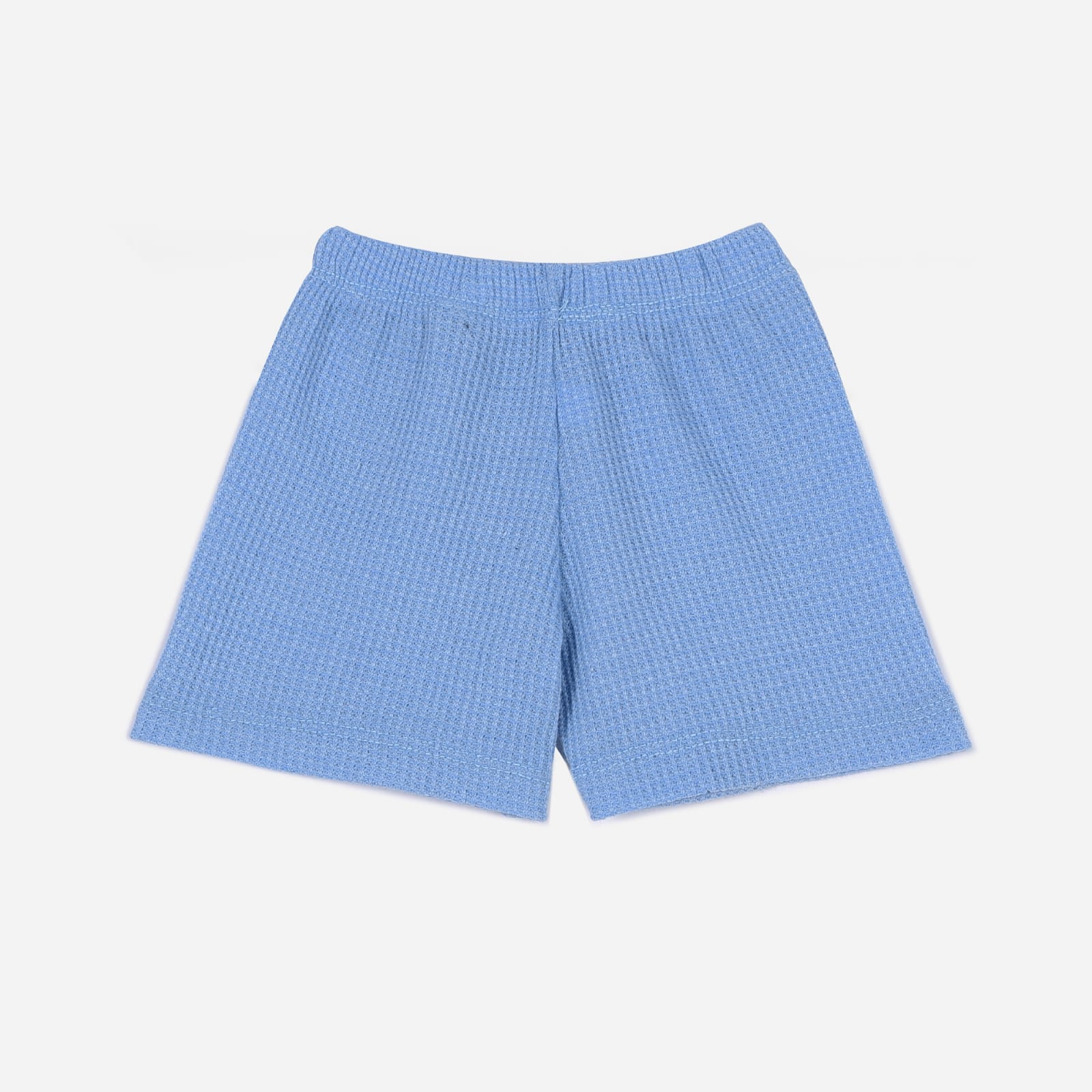 Plush-Waffle Textured Short Sets-Blue