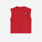 Plush-Waffle Textured Sandos-Red