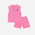 Plush-Waffle Textured Sandos-Pink