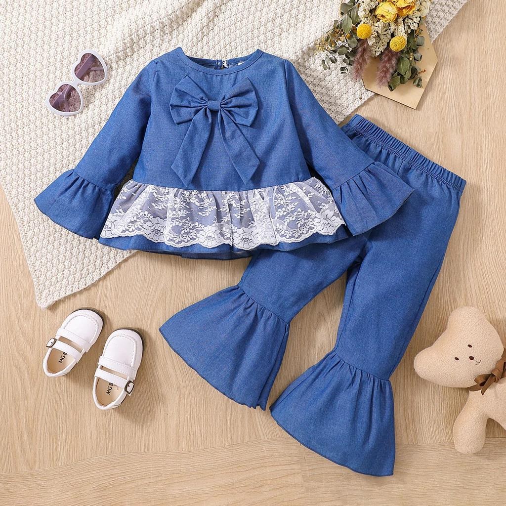 PLUSH-Denim Trouser and Shirt Set