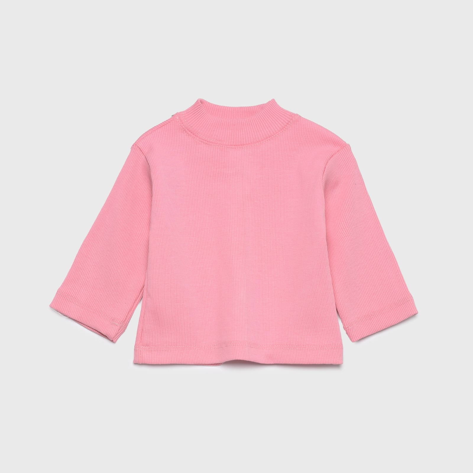 Plush Ribbed Knit Basic Set - Pink