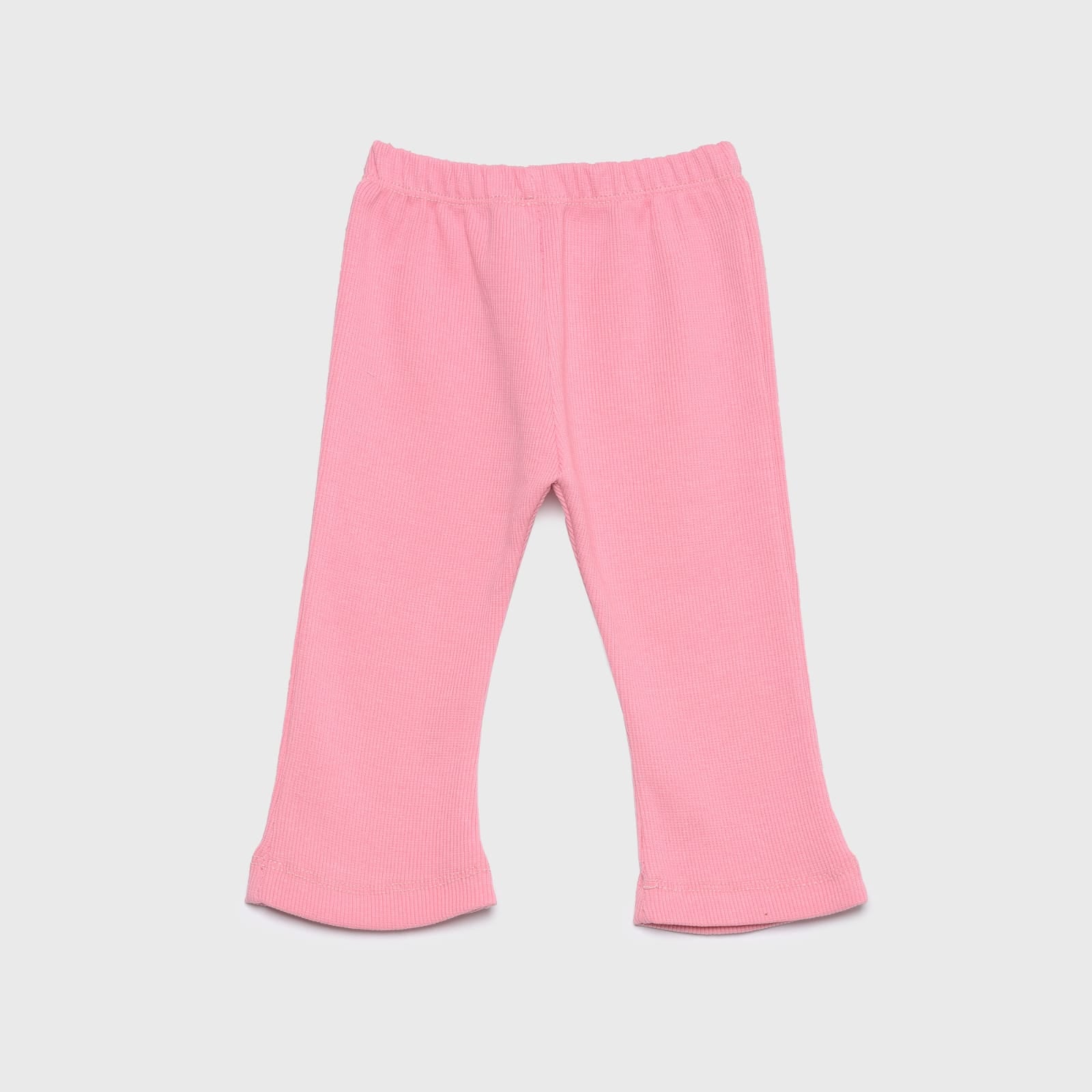 Plush Ribbed Knit Basic Set - Pink