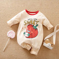 Plush-Printed Rompers - Strawberry Sweet - Pink