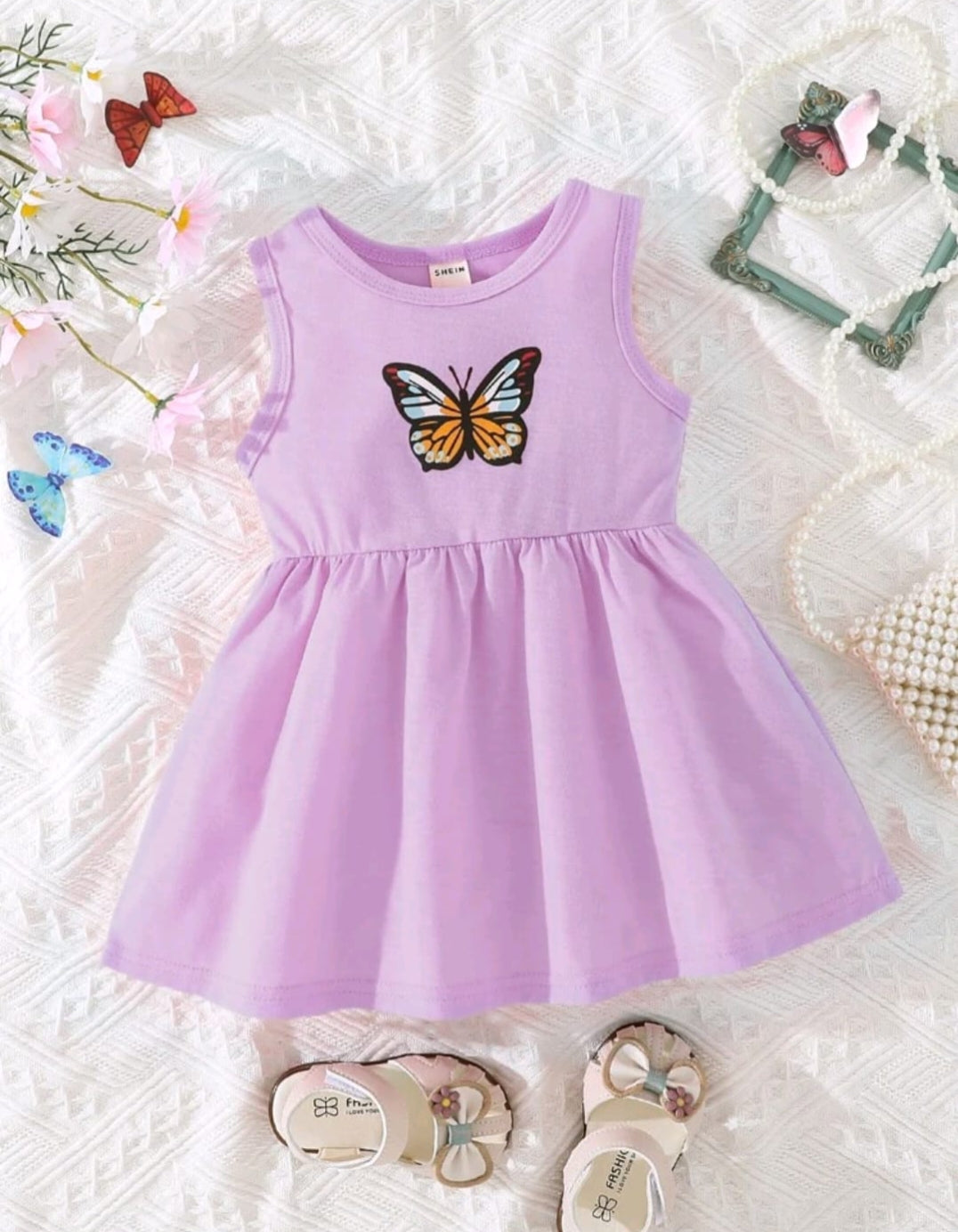 PLUSH-Summer Dress - Butterfly in Purple
