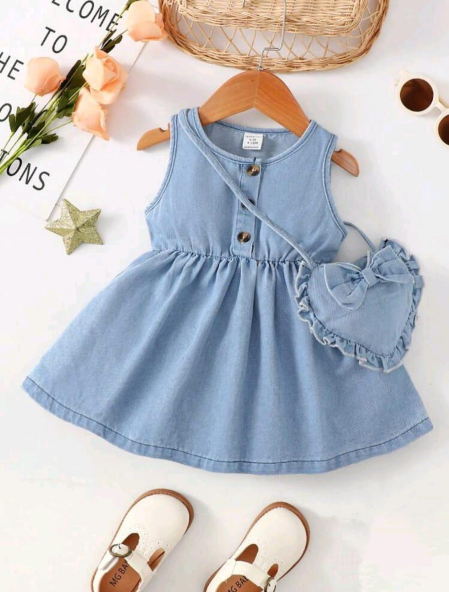 Plush-Basic Denim Frock – Nifty.pk