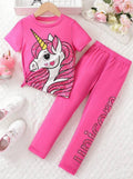 PLUSH-Nifty Basics - Unicorn in Pink with Printed Trousers