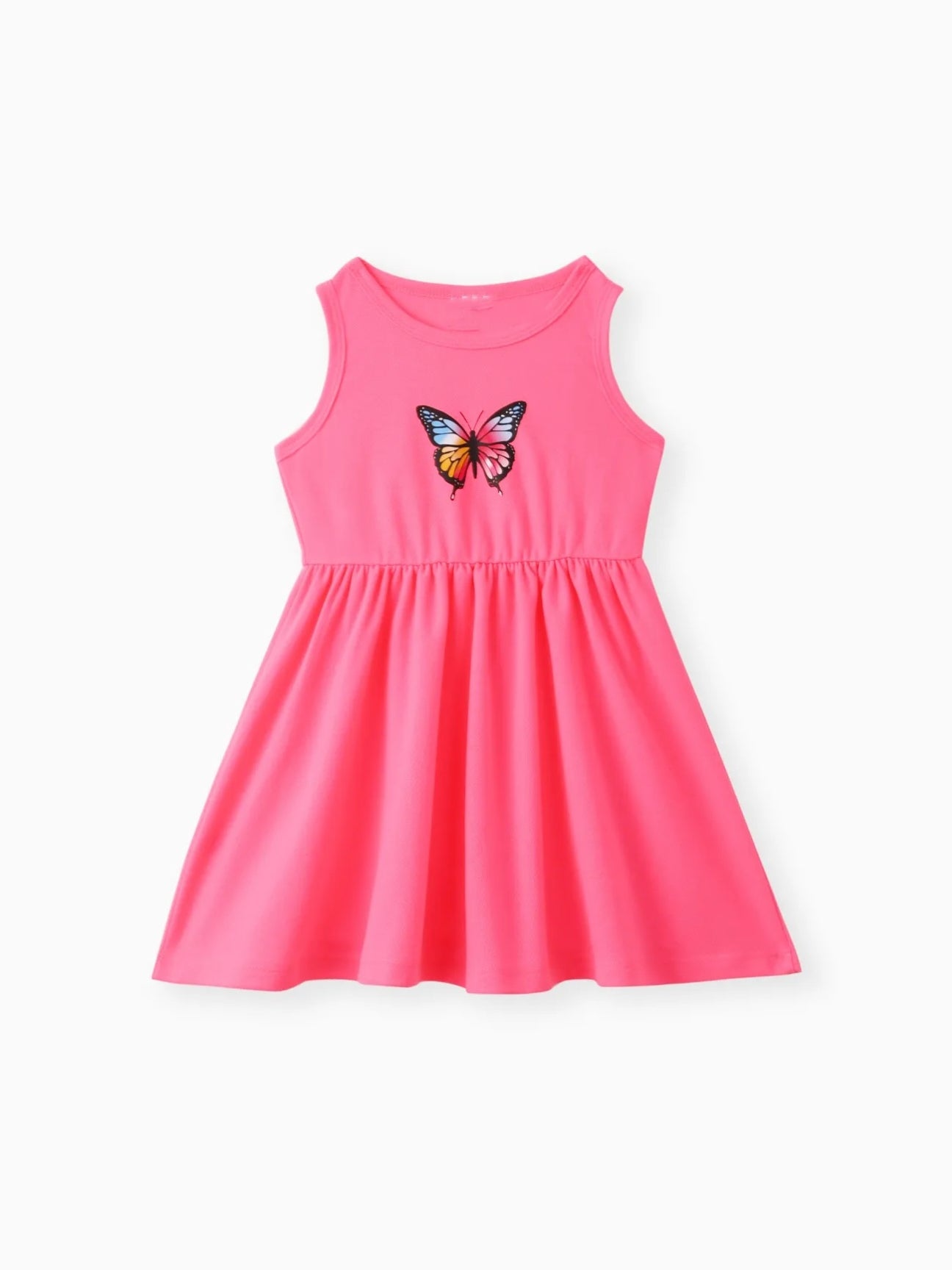 PLUSH-Summer Dress - Butterfly in Dark Pink