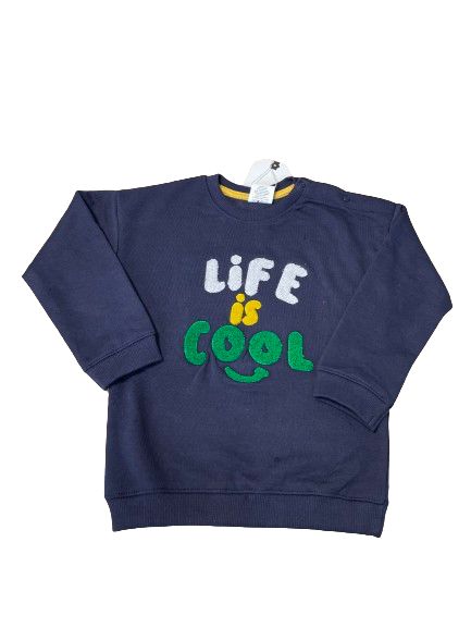 Full Sleeves Sweat Shirt - Life is Cool Blue