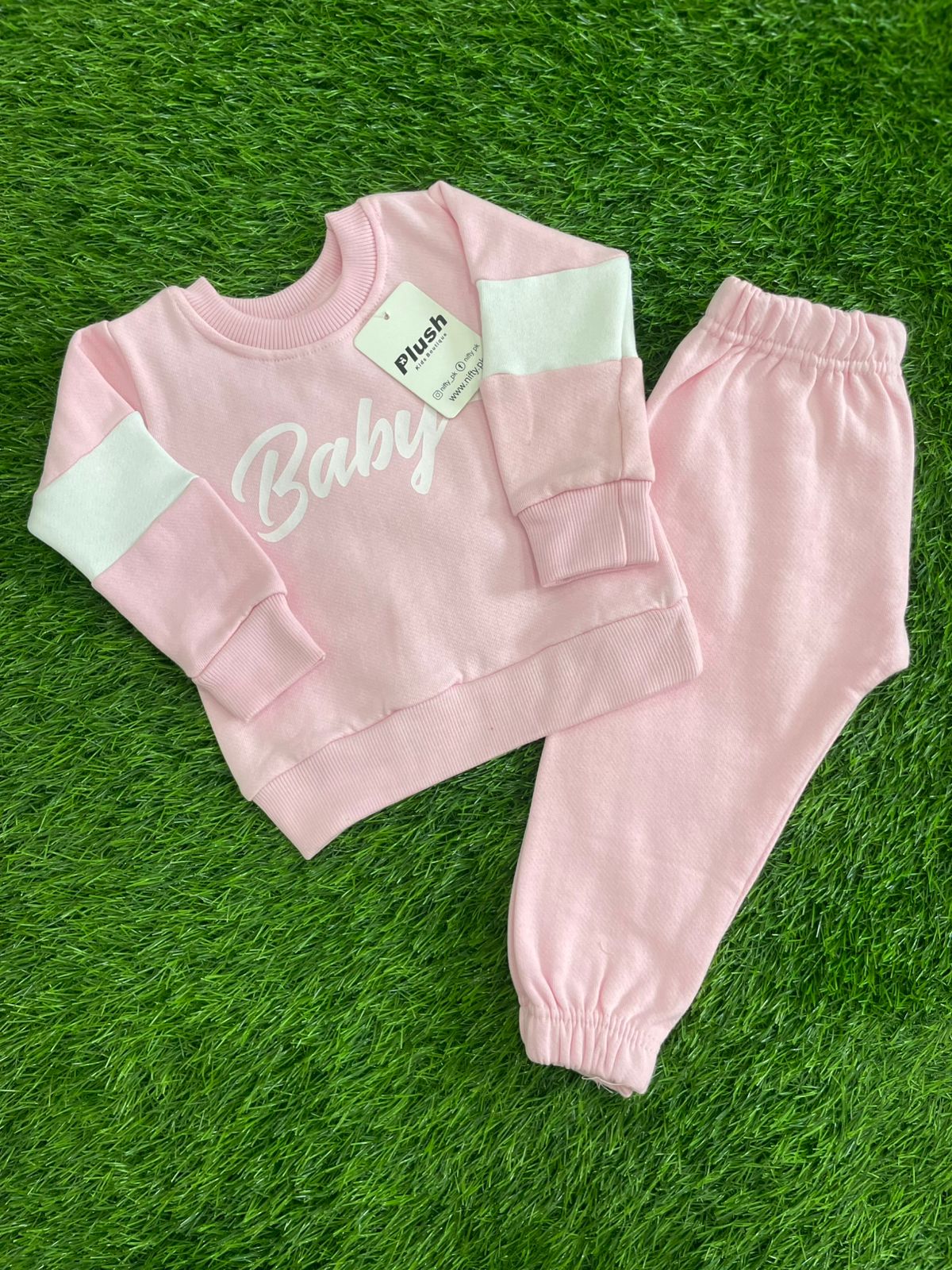 Plush Fleece Shirt & Trouser - Baby in Pink