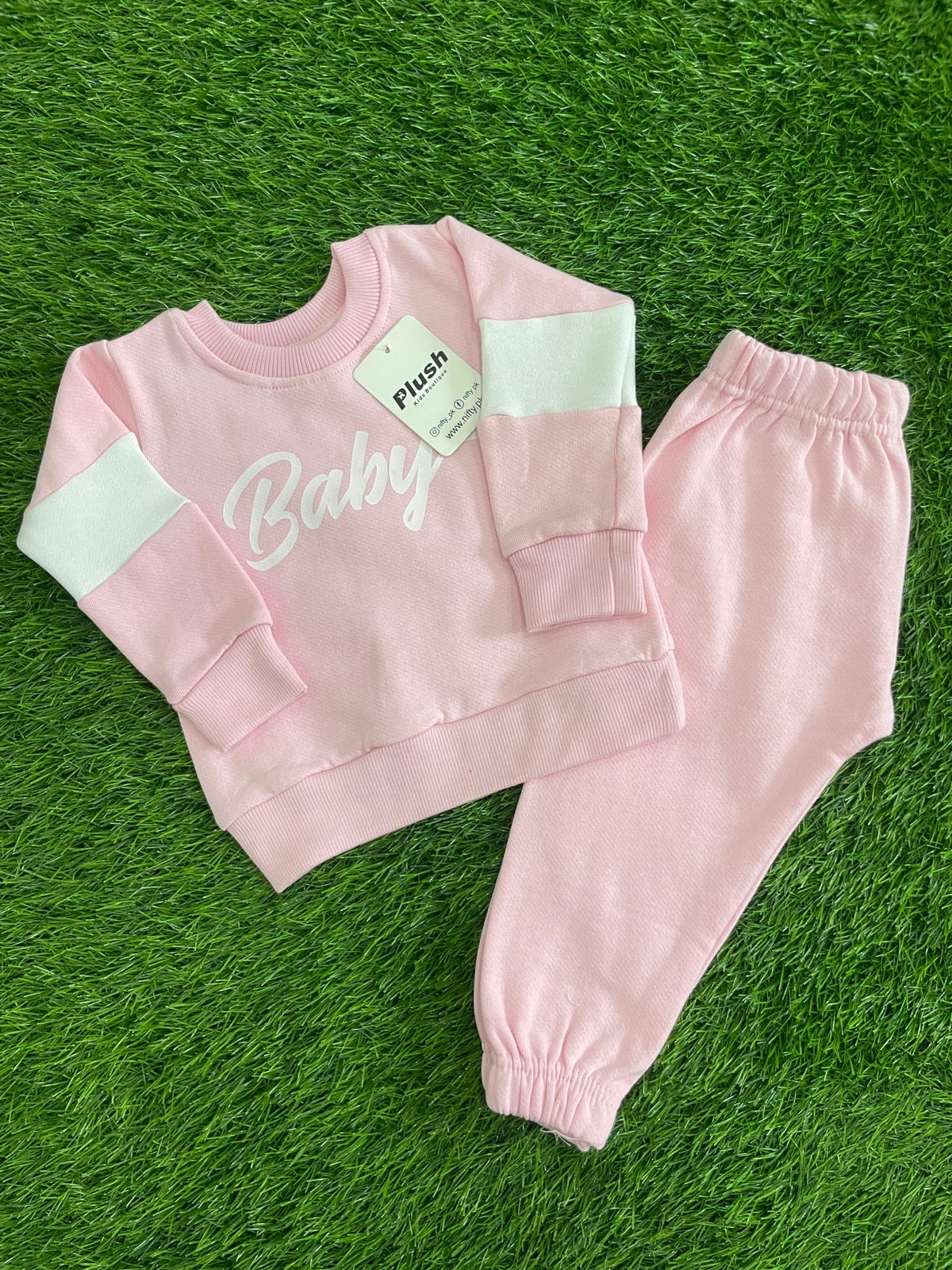 Plush Fleece Shirt & Trouser - Baby in Pink