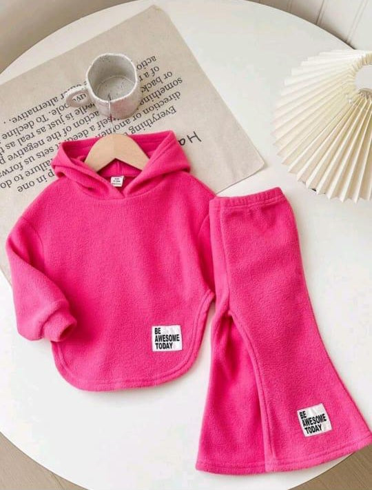 Plush - Hoodied Fleece Shirt & Trouser - Awesome In Pink
