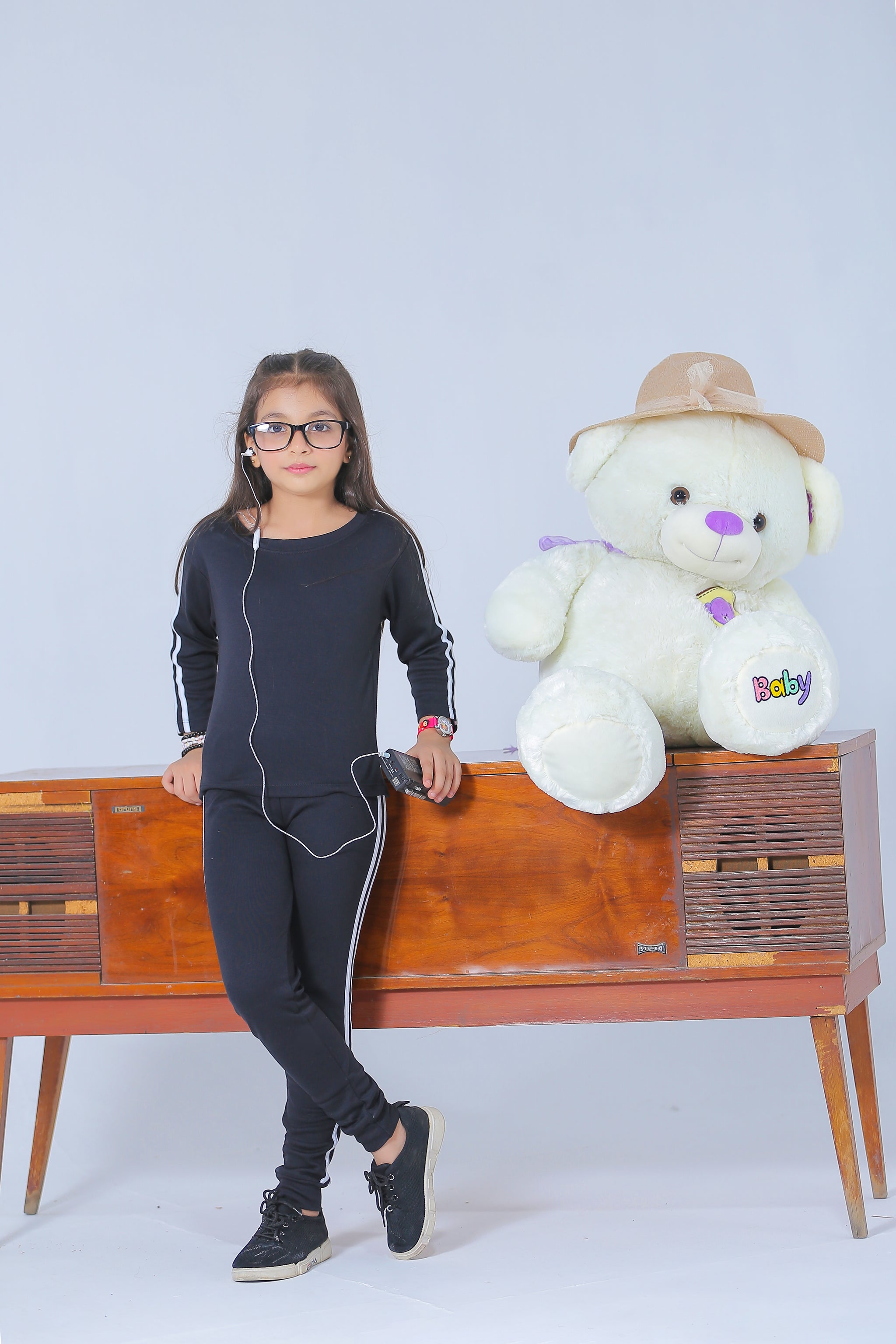 Plush- Girls Relaxed Fit Co-Ord in Black