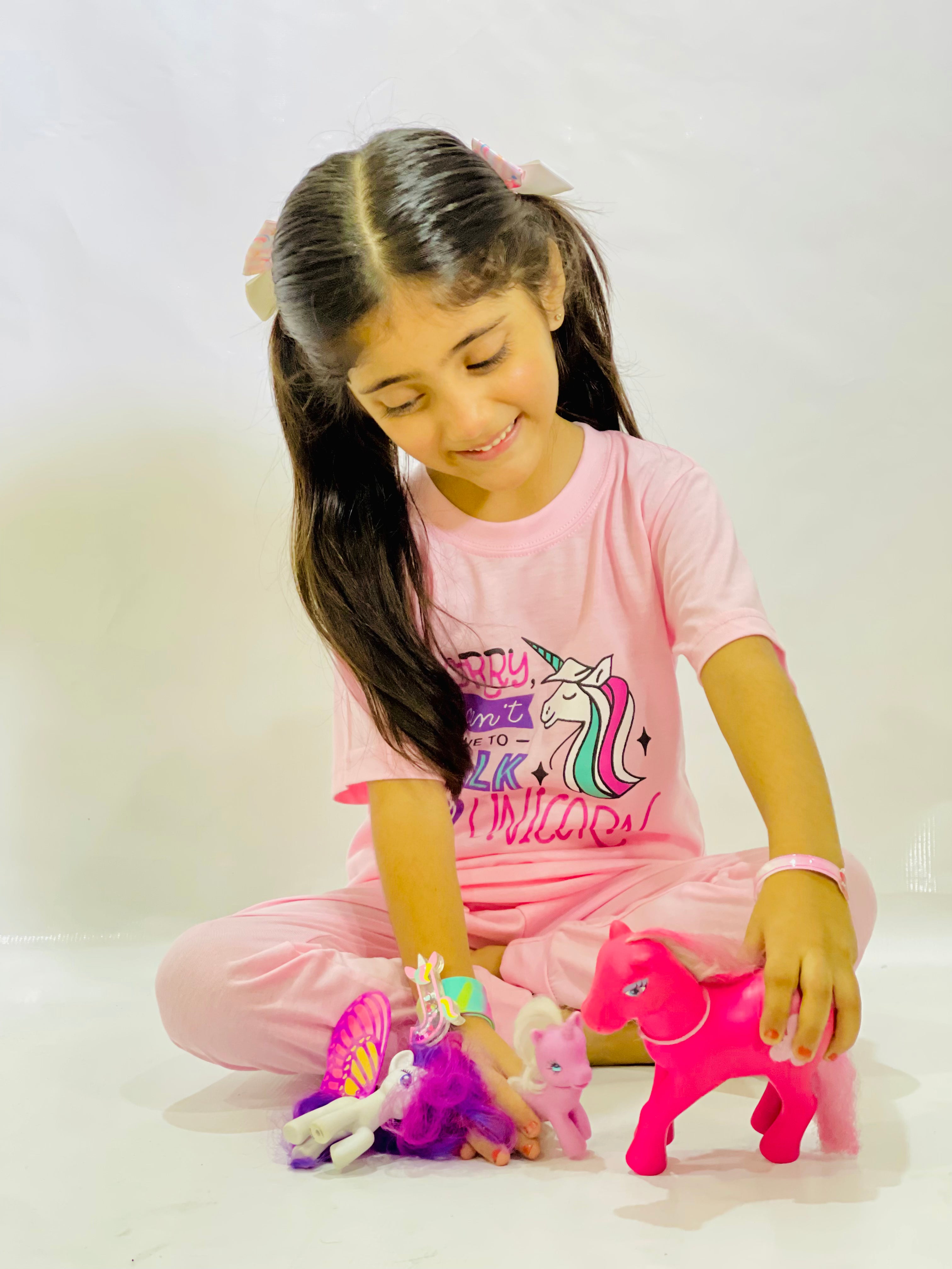 Plush-Nifty Basics - Unicorn in Pink with Cuffed Trousers