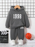 Plush Hoodied Fleece Shirt & Trouser - 1998 Basic in Charcoal Grey