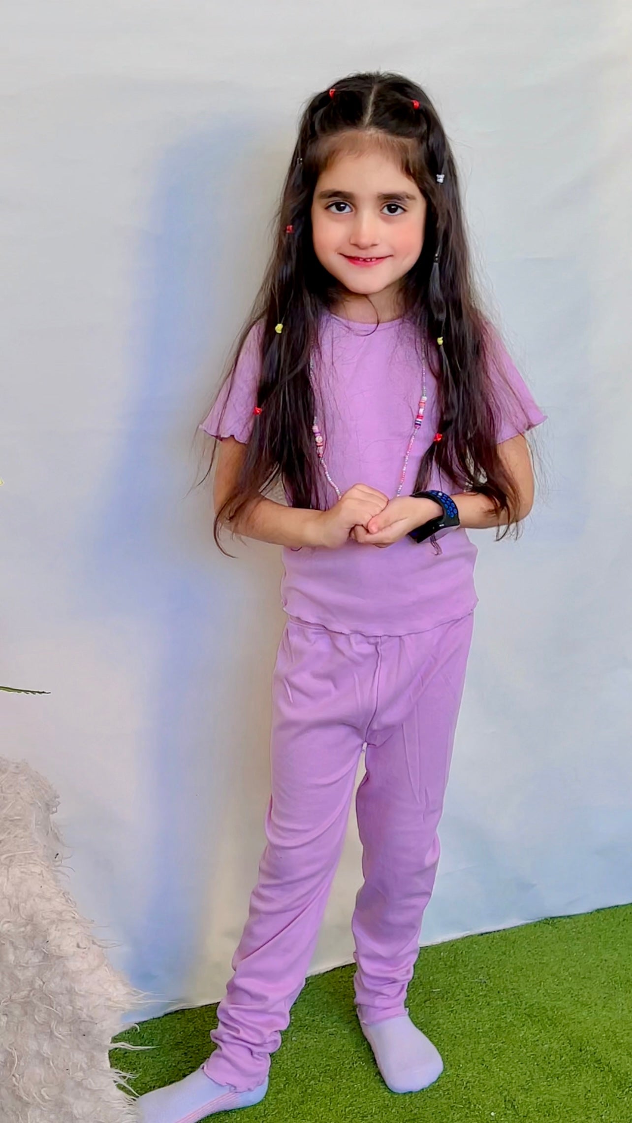 Plush-Premium Basics Casual Wear P/J Set Purple