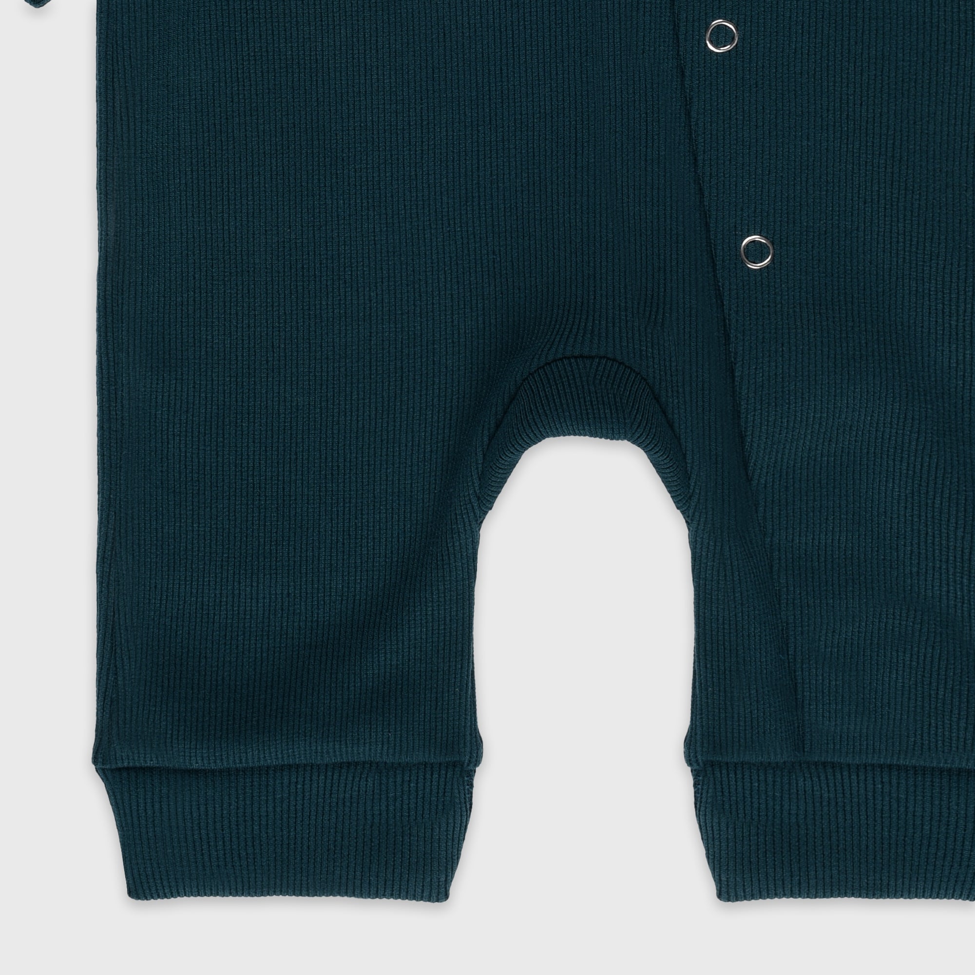 Plush Winter Rompers with side button inseam - Algae Green