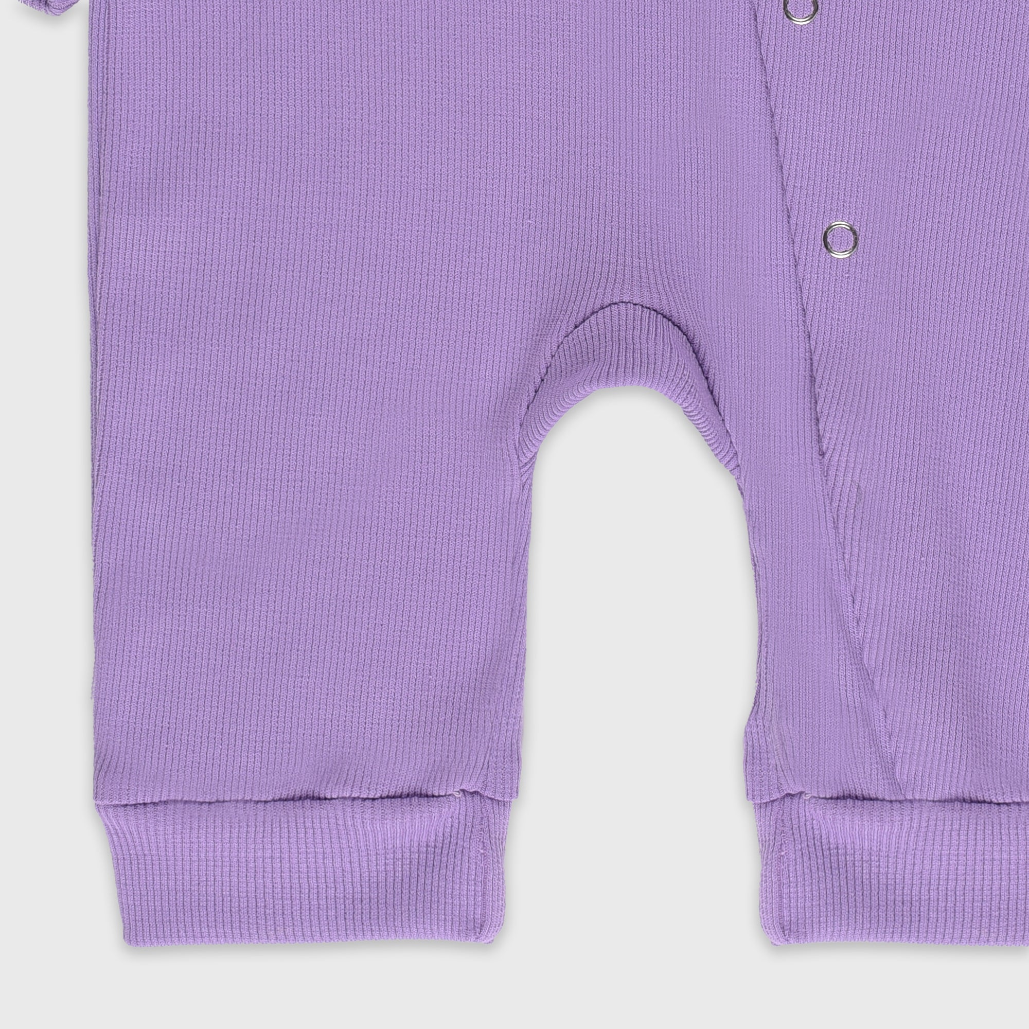 Plush Winter Rompers with side button inseam - Purple