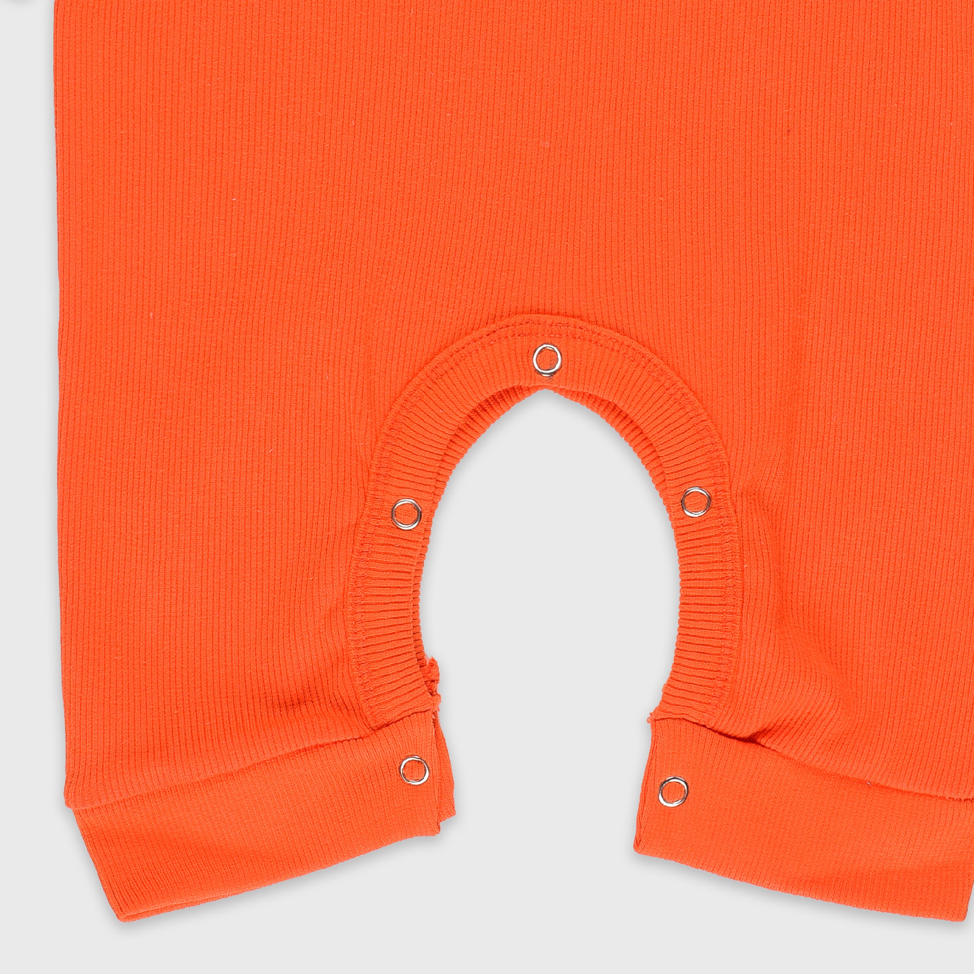 Plush Winter Rompers with side button inseam - Orange