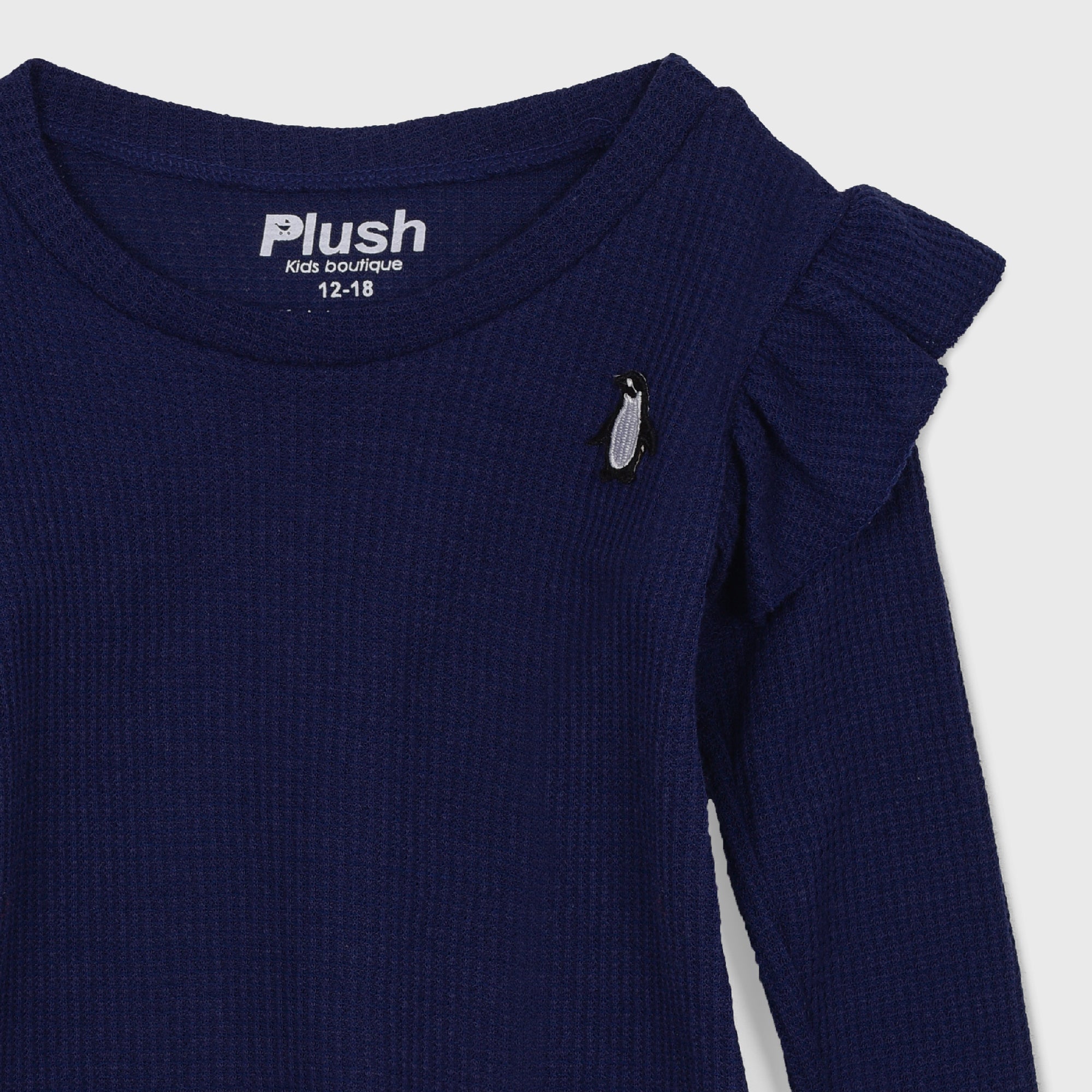 Plush-Thermal Girls PJ Set-Dark Blue